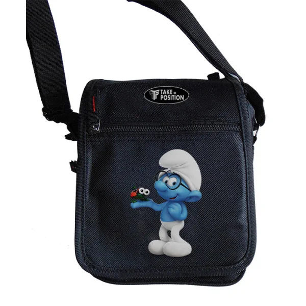 Φωτογραφία προϊόντος: Takeposition Τσαντάκι ώμου Unisex, Smurf, Μαύρο, 23x18x8.50cm, 983-1131