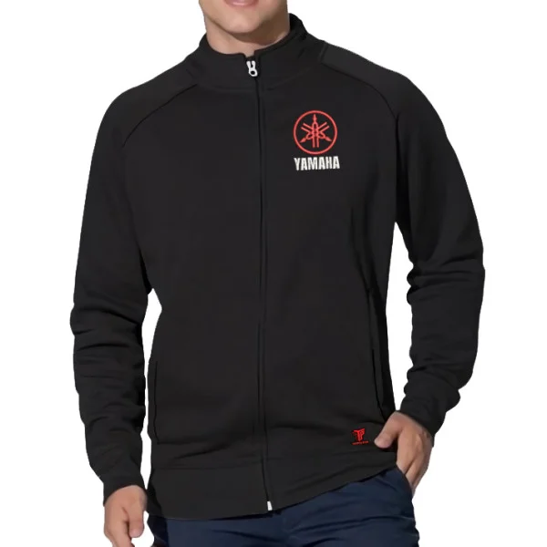 Φωτογραφία προϊόντος: Takeposition Unisex Φούτερ Moto Yamaha με Κέντημα, Ψηλό Γιακά & Πλαϊνές Τσέπες – Μαύρο