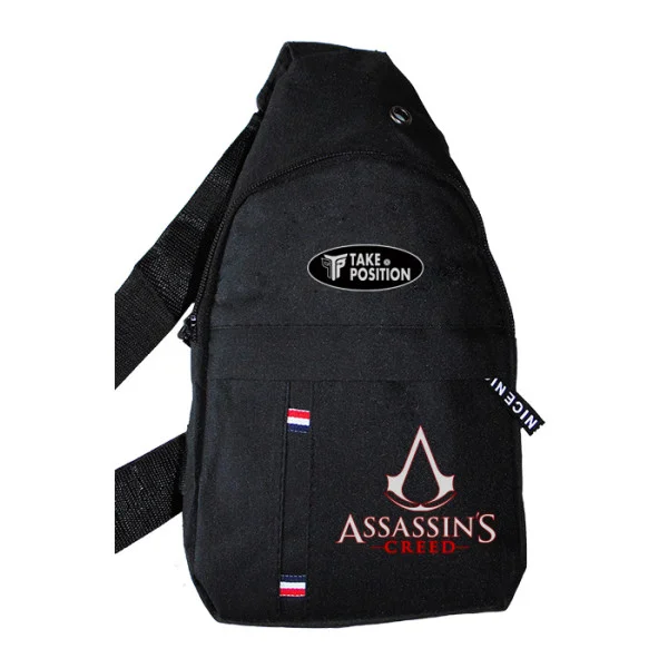 Φωτογραφία προϊόντος: Takeposition Τσαντάκι τριγωνικό ώμου Unisex, Assassin creed, Μαύρο, 23x18x8.50cm, 982-4716
