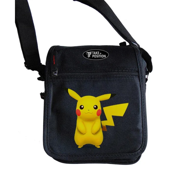 Φωτογραφία προϊόντος: Takeposition Τσαντάκι ώμου Unisex, Anime Pikachu, Μαύρο, 23x18x8.50cm, 983-1179