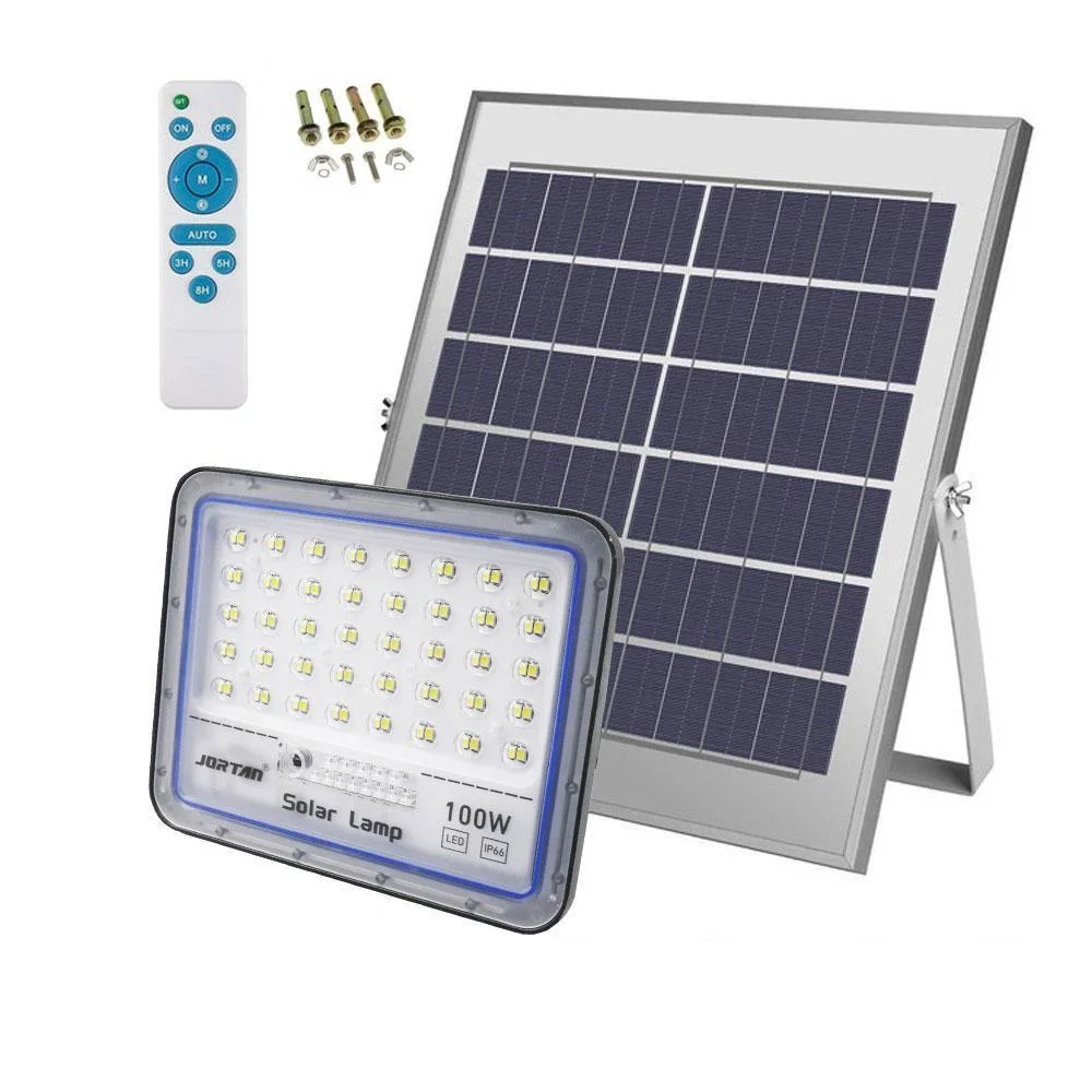 Φωτογραφία προϊόντος: OEM Led Αδιάβροχος Ηλιακός Προβολέας 100W 6400LM με Πάνελ και Τηλεχειριστήριο Jortan JT-BS100W