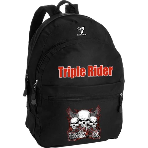 Φωτογραφία προϊόντος: Takeposition Pearl Σακίδιο πλάτης Triple Rider, 1 Κεντρικές θέσεις, 40x31x15cm ,Μαύρο, 976-9001-02