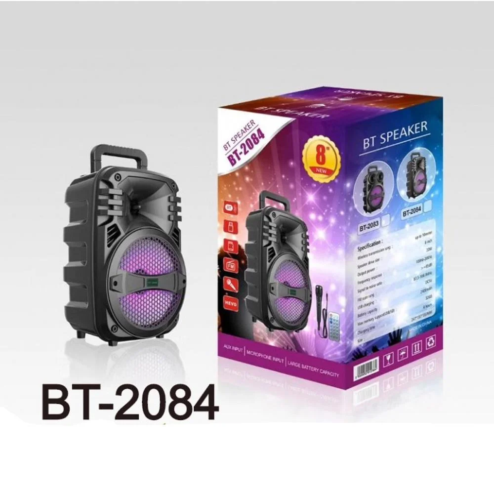 Φωτογραφία προϊόντος: OEM Σύστημα Karaoke 8″ Bluetooth με Ενσύρματο Μικρόφωνο και FM, USB, AUX, TF BT-2084 Μαύρο