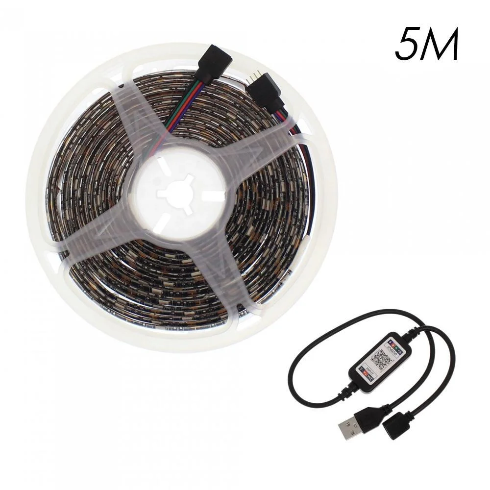 Φωτογραφία προϊόντος: OEM Αδιάβροχη Led Ταινία USB 5V 5m με Bluetooth RGB IP65 RZ-0005