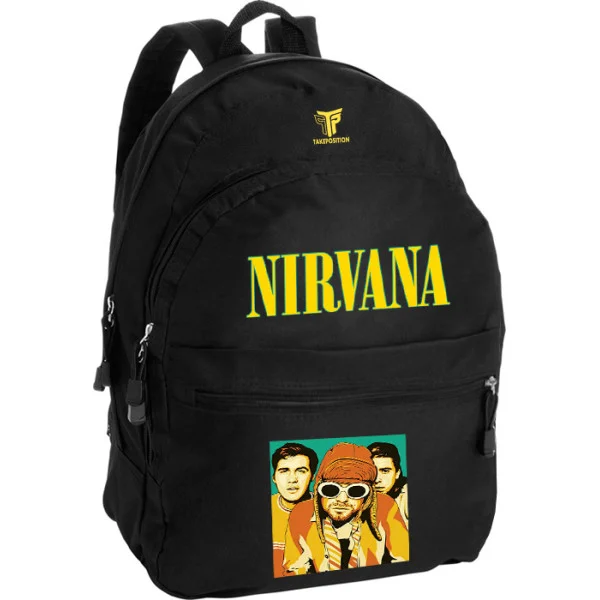 Φωτογραφία προϊόντος: Takeposition Pearl Σακίδιο πλάτης Nirvana crazy look, 1 Κεντρικές θέσεις, 40.5x31x15cm ,Μαύρο, 976-7503-02