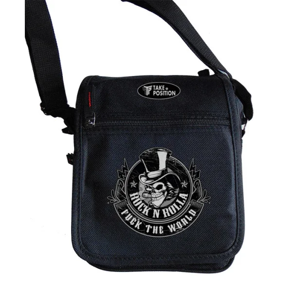 Φωτογραφία προϊόντος: Takeposition Τσαντάκι ώμου Unisex, ROCK N ROLLA, Μαύρο, 23x18x8.50cm, 983-7524