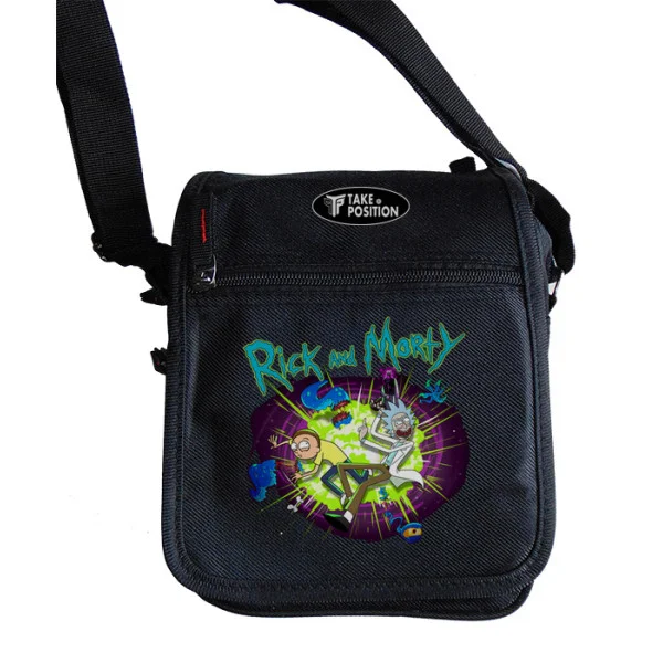 Φωτογραφία προϊόντος: Takeposition Τσαντάκι ώμου Unisex, Anime Rick And Morty The Blast, Μαύρο, 23x18x8.50cm, 983-1251