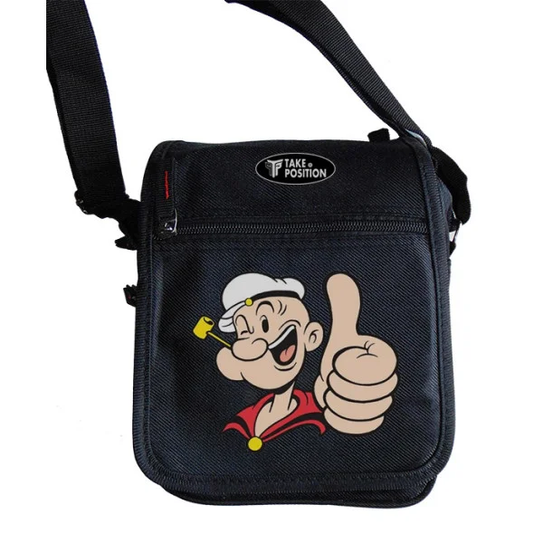 Φωτογραφία προϊόντος: Takeposition Τσαντάκι ώμου Unisex, Popeye, Μαύρο, 23x18x8.50cm, 983-1122