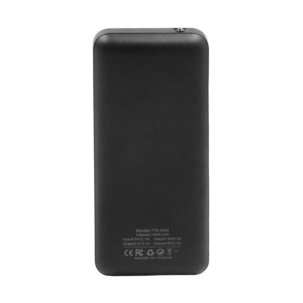 Φωτογραφία προϊόντος: OEM Powerbank 10000mAh με 3 Θύρες USB 2.1A TR-934 Μαύρο