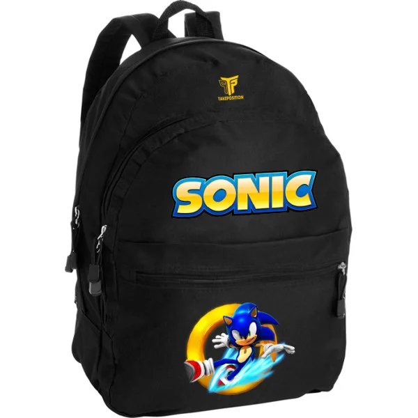Φωτογραφία προϊόντος: Takeposition Pearl Σακίδιο πλάτης Sonic rings, 1 Κεντρικές θέσεις 40.5x31x15cm,Μαύρο, 976-1182