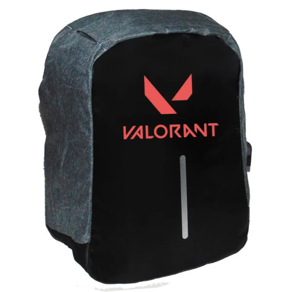 Φωτογραφία προϊόντος: Takeposition Valorant Logo Σακίδιο πλάτης Razor 1κεντρική θέση Rpet 600D 44Y x 34Μ x 10Π Μαύρο/γκρι 973-4709-07