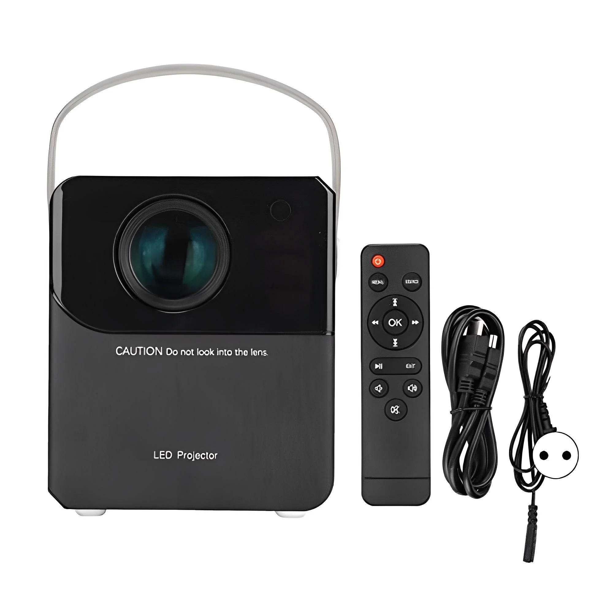 Φωτογραφία προϊόντος: OEM Mini Projector LED Full HD με Χειριστήριο και Ενσωματωμένο Ηχείο HDMI – AV – USB – Micro SD M800 Λευκό
