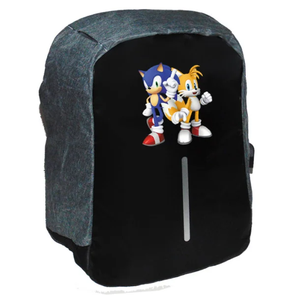 Φωτογραφία προϊόντος: Takeposition Sonic and Company Σχολική τσάντα Razor 1κεντρική θέση Rpet 600D 44Y x 34Μ x 10Π Μαύρο/γκρι 973-1186-07