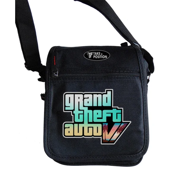 Φωτογραφία προϊόντος: Takeposition Τσαντάκι ώμου Unisex Grand theft auto, Μαύρο, 23x18x8.50cm, 983-4724