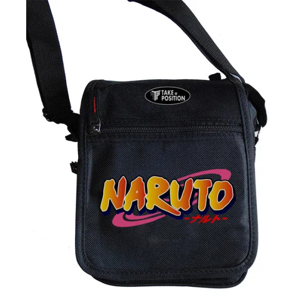 Φωτογραφία προϊόντος: Takeposition Τσαντάκι ώμου Unisex, Anime Naruto logo, Μαύρο, 23x18x8.50cm, 983-1053