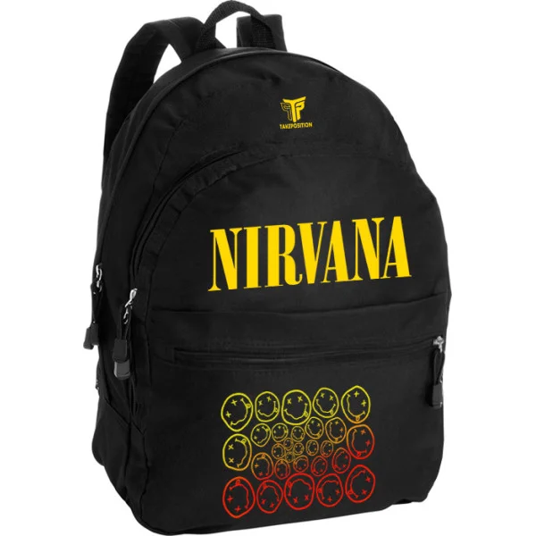 Φωτογραφία προϊόντος: Takeposition Pearl Σακίδιο πλάτης Nirvana Happy, 1 Κεντρικές θέσεις, 40.5x31x15cm ,Μαύρο, 976-7527-02