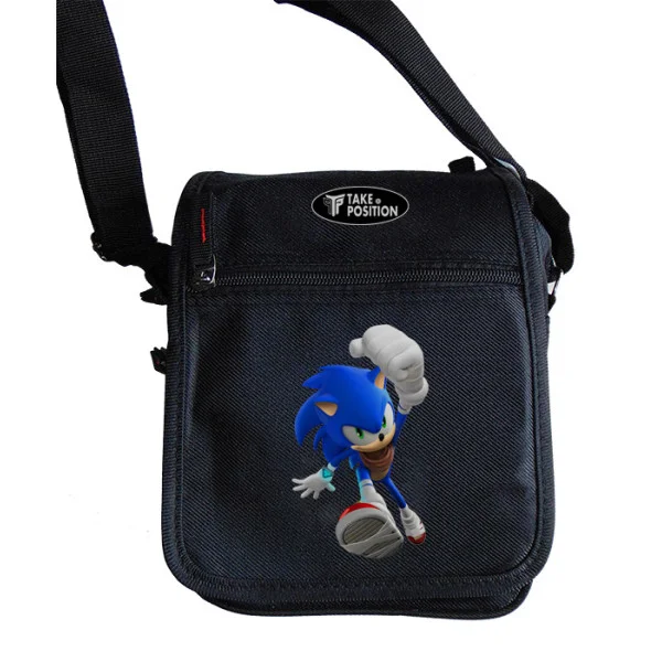 Φωτογραφία προϊόντος: Takeposition Τσαντάκι ώμου Unisex, Sonic runing, Μαύρο, 23x18x8.50cm, 983-1181
