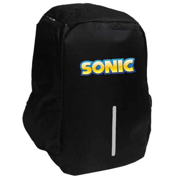 Φωτογραφία προϊόντος: Takeposition Sonic Logo Σχολική τσάντα Razor 1κεντρική θέση Rpet 600D 44Y x 34Μ x 10Π, Μαύρο, 973-4717-02