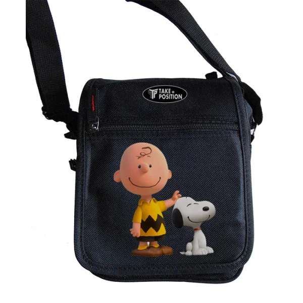 Φωτογραφία προϊόντος: Takeposition Τσαντάκι ώμου Unisex, Snoopy, Μαύρο, 23x18x8.50cm, 983-1106