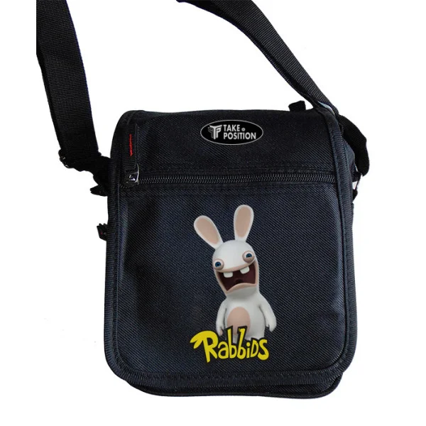 Φωτογραφία προϊόντος: Takeposition Τσαντάκι ώμου Unisex, Rabbits, Μαύρο, 23x18x8.50cm, 983-1073