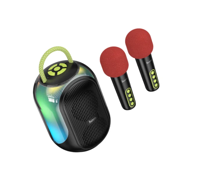 Φωτογραφία προϊόντος: Hoco Φορητό Ηχείο Bluetooth με ασύρματα μικρόφωνα και λειτουργία καραόκε Μαύρο DS68