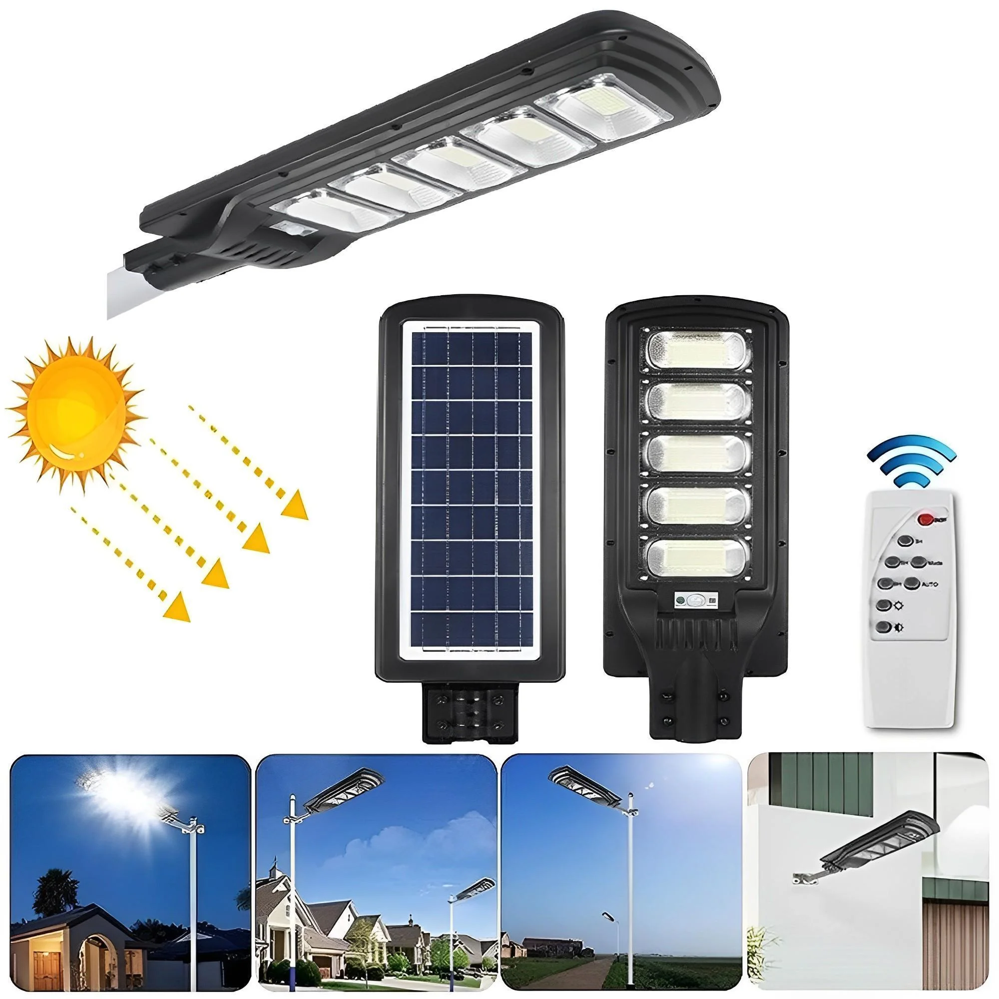 Φωτογραφία προϊόντος: OEM Led Αδιάβροχο Ηλιακό Φωτιστικό Δρόμου 250W 19200LM με Ανιχνευτή Κίνησης και Τηλεχειριστήριο Jortan JT-G-250W