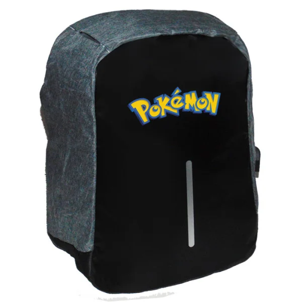 Φωτογραφία προϊόντος: Takeposition Pokemon logo Σακίδιο πλάτης Razor 1κεντρική θέση Rpet 600D 44Y x 34Μ x 10Π Μαύρο/γκρι 973-4734-07