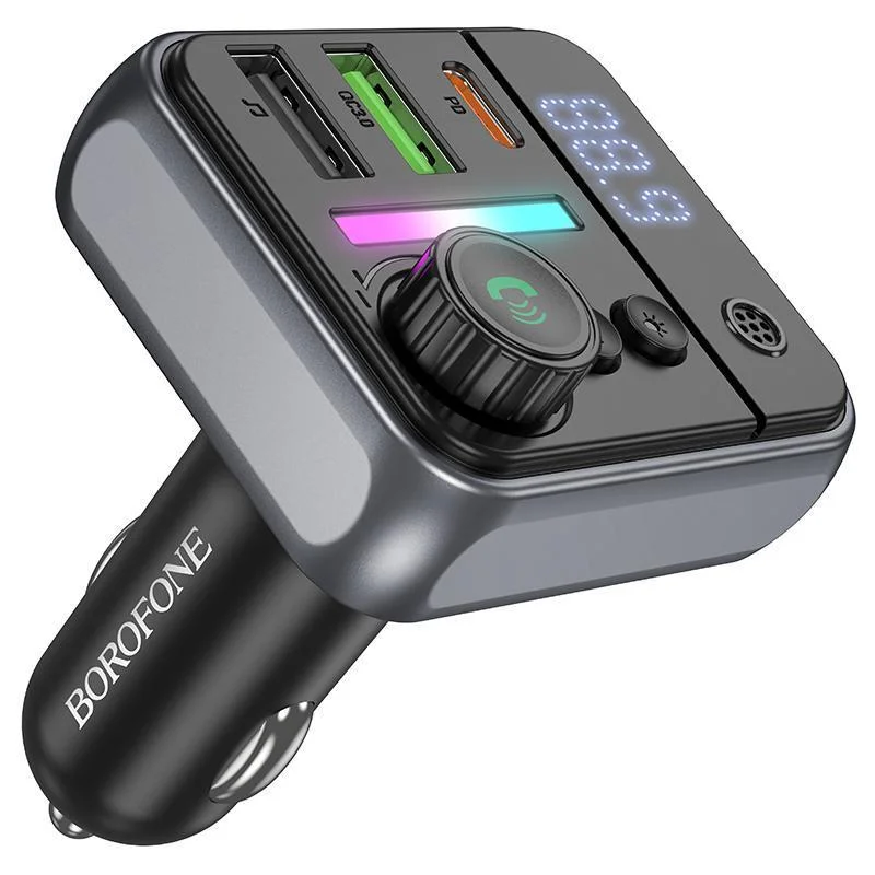 Φωτογραφία προϊόντος: OEM Borofone FM Transmitter Αυτοκινήτου 38W με δυνατότητα σύνδεσης Bluetooth και USB Μαύρο BC50