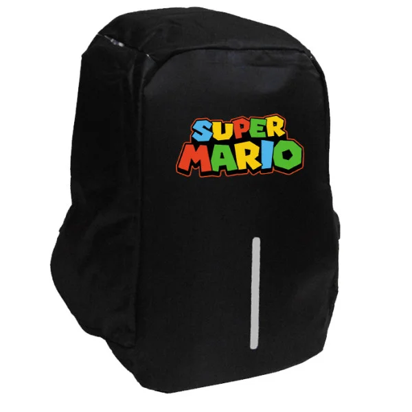 Φωτογραφία προϊόντος: Takeposition Super Mario Logo Σχολική τσάντα Razor 1κεντρική θέση Rpet 600D 44Y x 34Μ x 10Π, Μαύρο, 973-4705-02