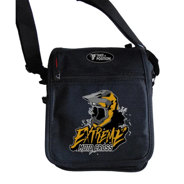 Φωτογραφία προϊόντος: Takeposition Τσαντάκι ώμου Unisex Extreme Motocross, Μαύρο, 23x18x8.50cm, 983-9004