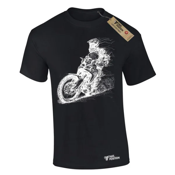 Φωτογραφία προϊόντος: Ανδρικά t-shirt βαμβακερά Takeposition Adventure rider, Μαύρο, 320-9100-02