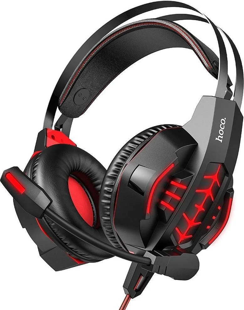 Φωτογραφία προϊόντος: Hoco Over Ear Gaming Ακουστικά σύνδεσης 3.5mm/USB με μικρόφωνο W102