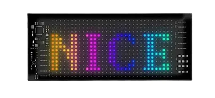 Φωτογραφία προϊόντος: OEM Εύκαμπτη LED RGB Πινακίδα για το αυτοκίνητο με σύνδεση Bluetooth LED Matrix Panel