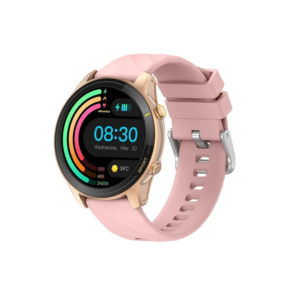 Φωτογραφία προϊόντος: Awei Smartwatch Bluetooth 1.52 ιντσών με λειτουργία κλήσεων και καρδιακού ρυθμού Ροζ H36