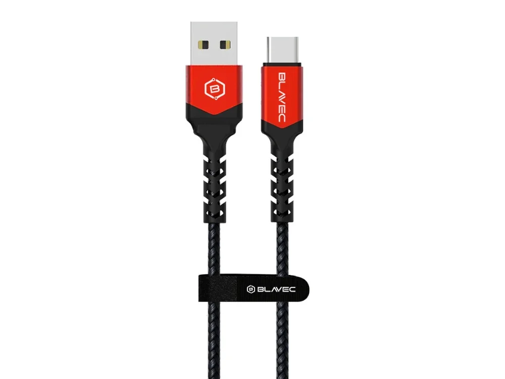 Φωτογραφία προϊόντος: Cable Blavec USB-A Σε Type-C 1m 66W Black-Red (CRA-UC6BR10)