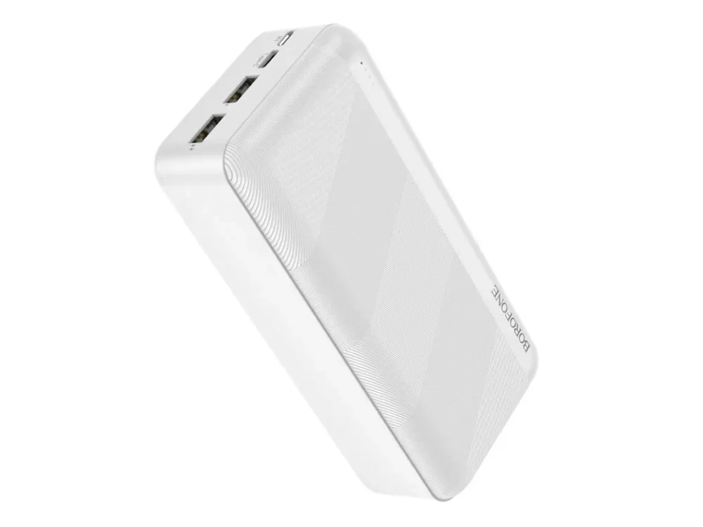 Φωτογραφία προϊόντος: Powerbank Borofone 30.000mAh 2.1A Mε 2 Θύρες USB-A Και Θύρα USB-C Λευκό (BJ27B)