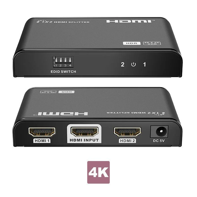 Φωτογραφία προϊόντος: LENKENG LKV312EDID-V3.0 1x2 HDMI splitter 4K60Hz HDR1 εισόδου HDMI σε 2 εξόδους HDMI