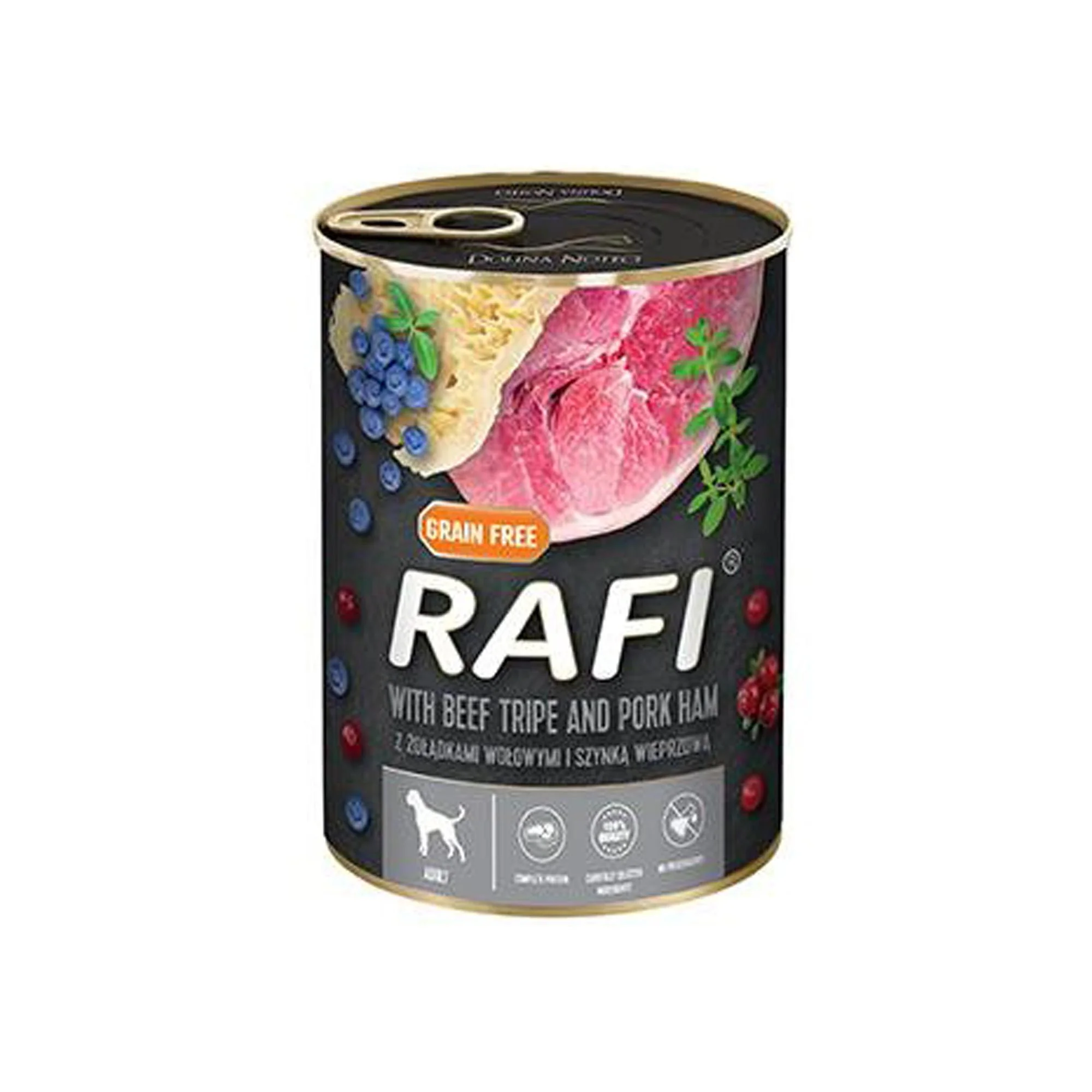 Φωτογραφία προϊόντος: RAFI Can Beef Tripe + Pork 400g