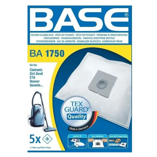 Φωτογραφία προϊόντος: BASE BA1750 Σακούλες Σκούπας 5τμχ Made in Germany
