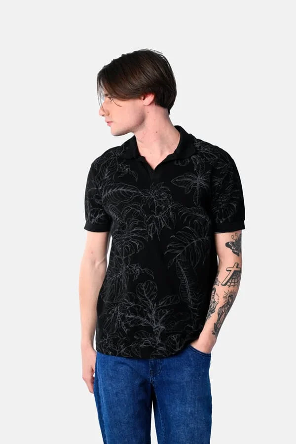 Φωτογραφία προϊόντος: ANΔΡΙΚΗ MΠΛΟΥΖΑ POLO FLORAL PACO 2531085 ΒLACK