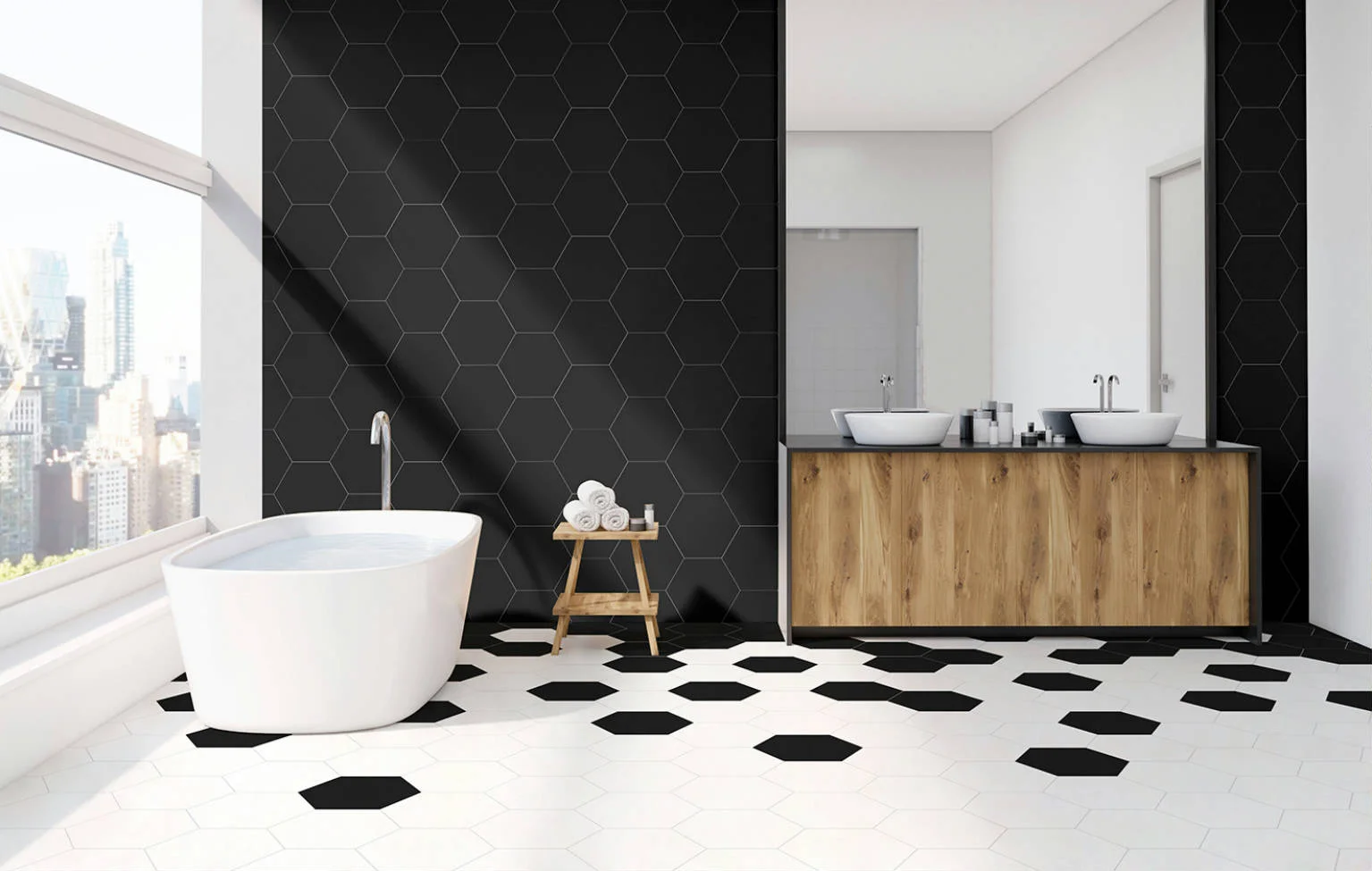 Φωτογραφία προϊόντος: KEROS CERAMICA Πλακάκι Δαπέδου KEROS HEXA ELEMENT BLANCO 23X27εκ.