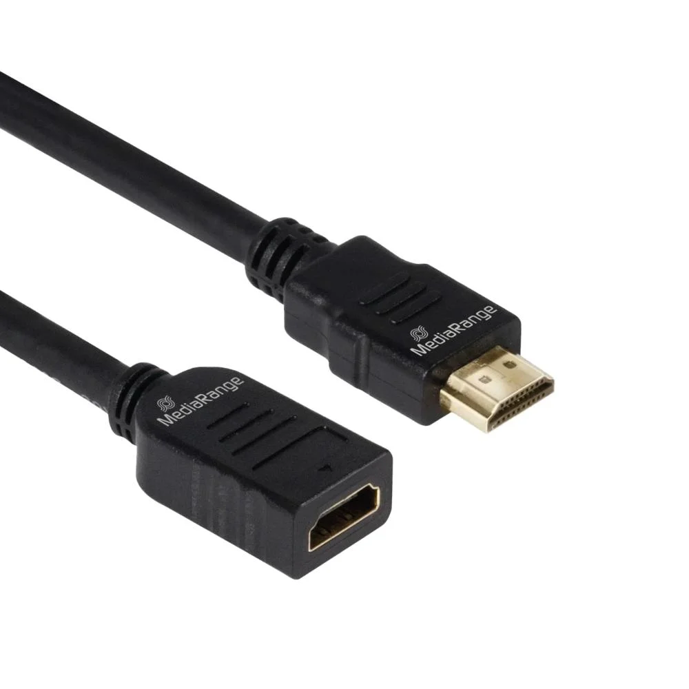Φωτογραφία προϊόντος: MediaRange HDMI Premium High Speed Ethernet Extension Cable, 18 Gbps, Ver. 2.0, 4k@60Hz, HDR, 3D, ARC, 2.0m, Black (MRCS256)
