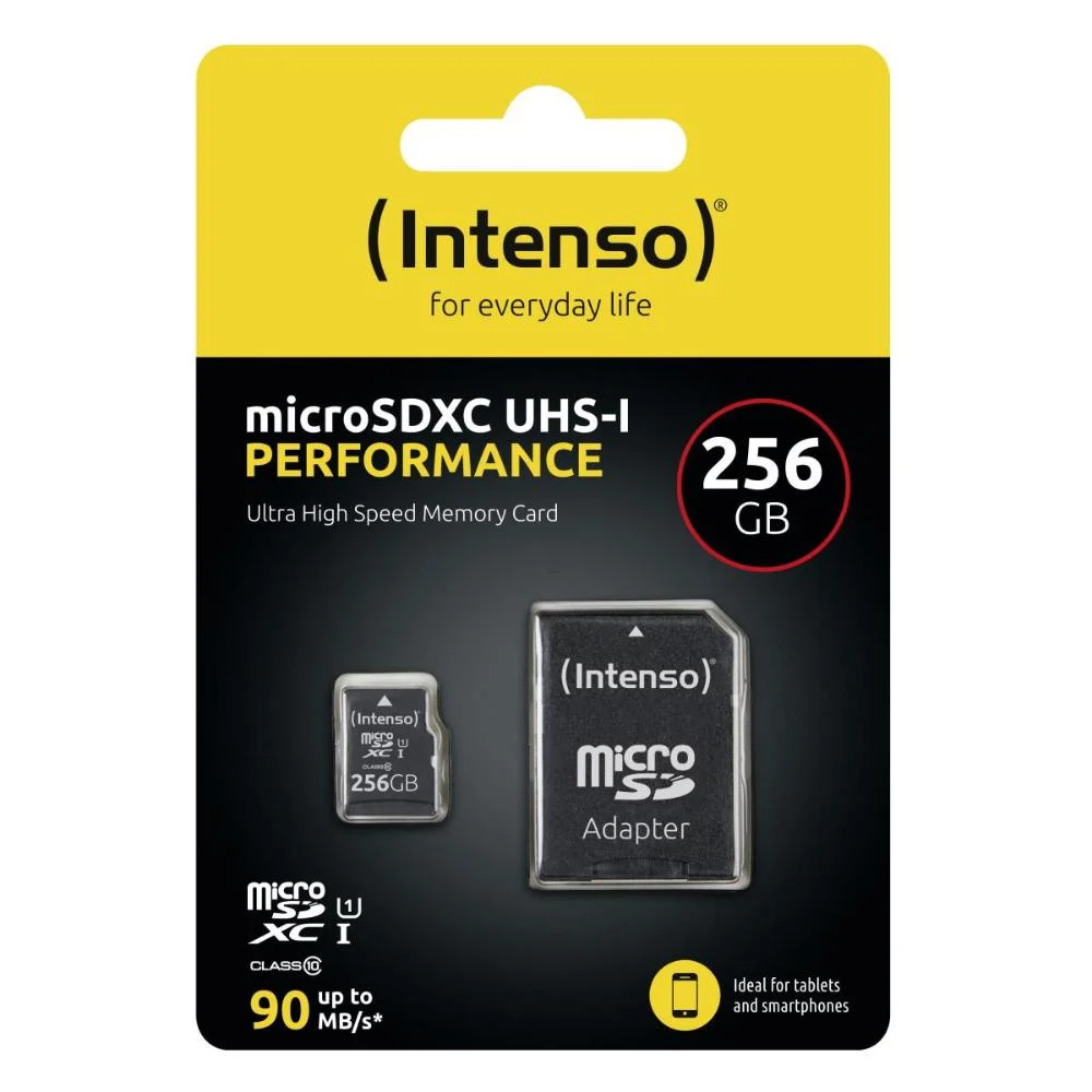 Φωτογραφία προϊόντος: Intenso microSD-Card Class10 UHS-I 256GB (3424492) (NSO3424492)