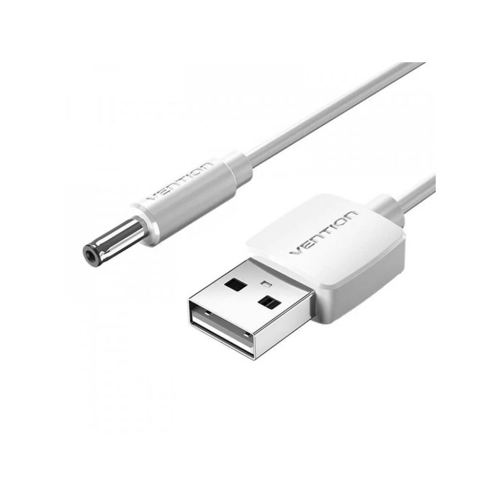 Φωτογραφία προϊόντος: VENTION USB to DC 3.5mm Barrel Jack Power Cable 0.5M White (CEXWD) (VENCEXWD)