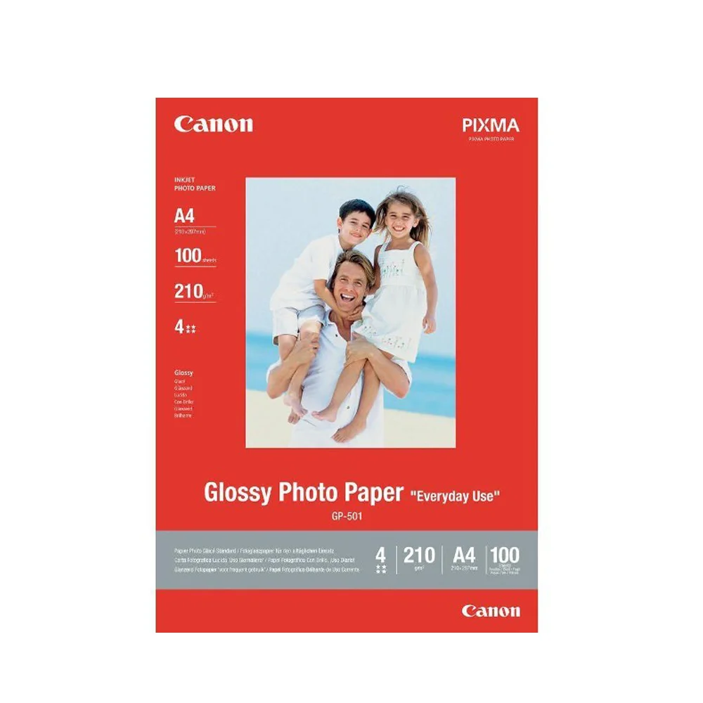 Φωτογραφία προϊόντος: Canon Φωτογραφικό Χαρτί Glossy A4 200 g/m² 5 φύλλα (0775B076) (CAN-GP501)