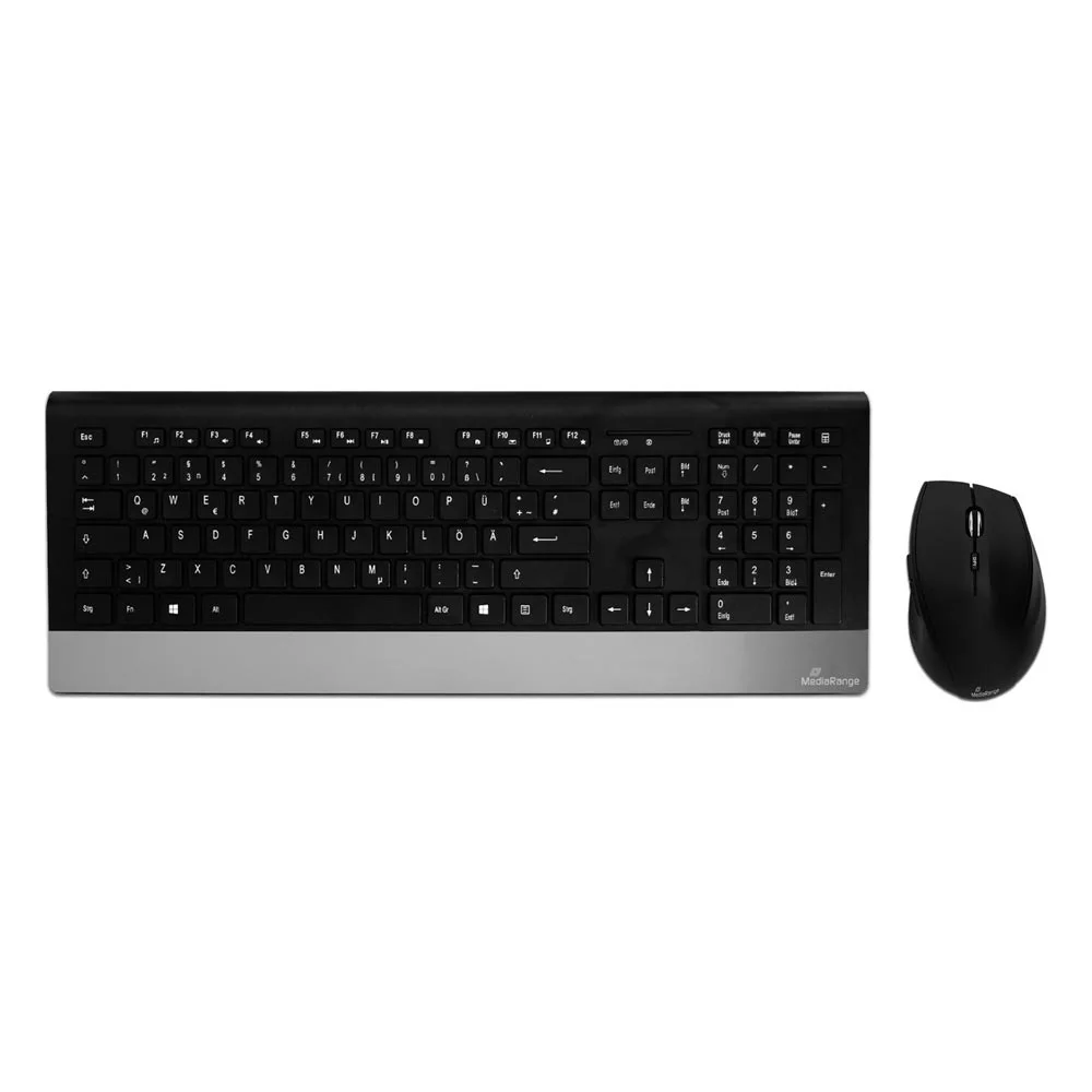 Φωτογραφία προϊόντος: MediaRange Wireless Keyboard & Mouse Combo Highline Series (Black/Silver) (MROS105-GR)