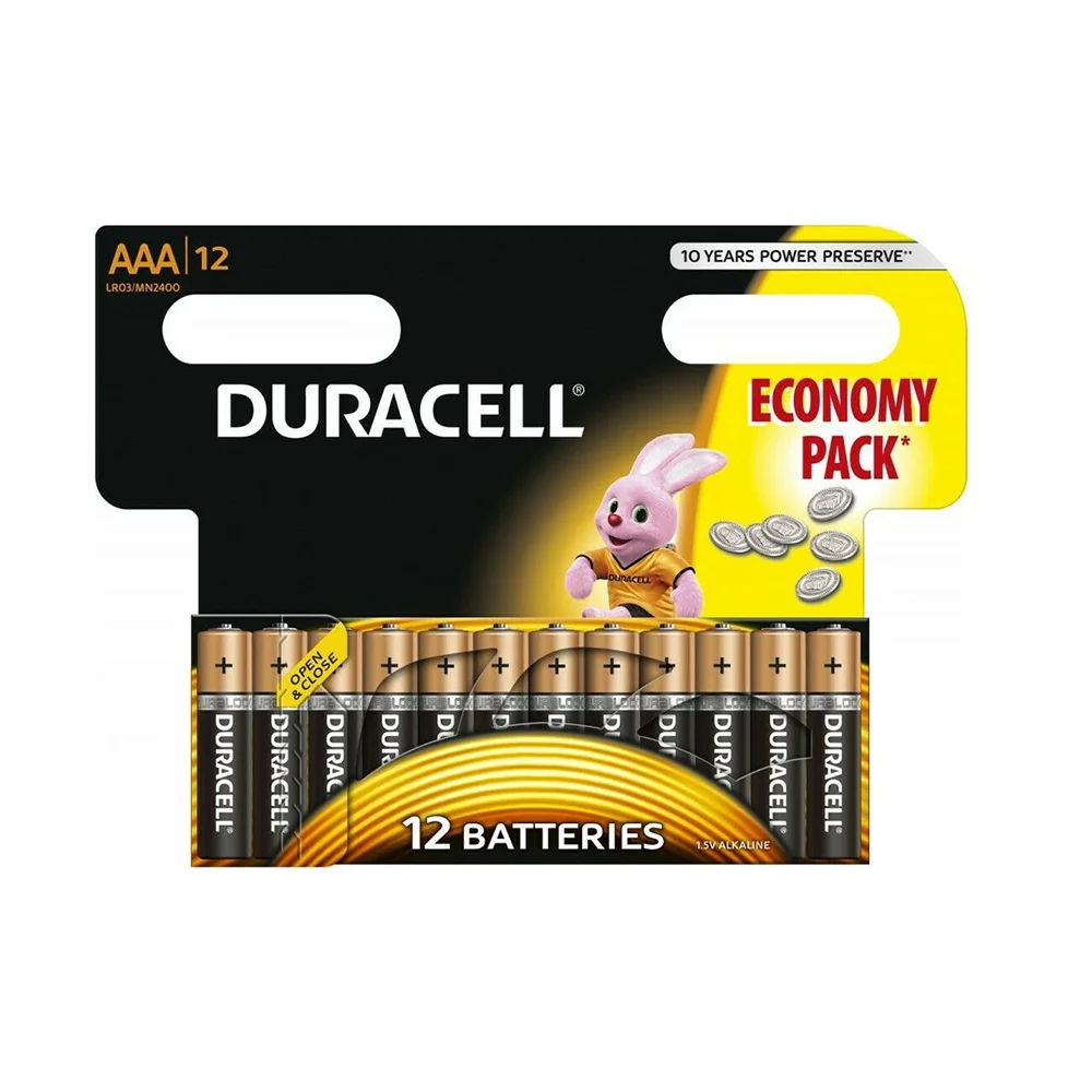 Φωτογραφία προϊόντος: Duracell Αλκαλικές Μπαταρίες AAA 1.5V 12τμχ (DRAAALR03)(DURDRAAALR03)