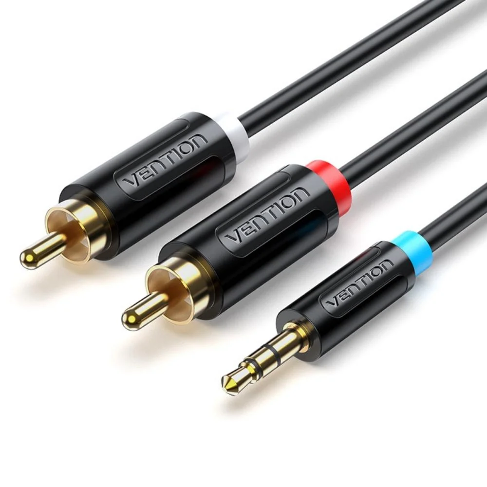 Φωτογραφία προϊόντος: VENTION 3.5mm Male to 2RCA Male Cable 0.5M Black (BCLBD) (VENBCLBD)