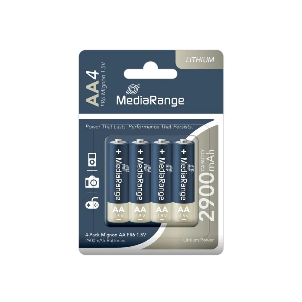 Φωτογραφία προϊόντος: Μπαταρία Λιθίου MediaRange AA 1.5V (FR6) (4 Pack) (MRBAT154)