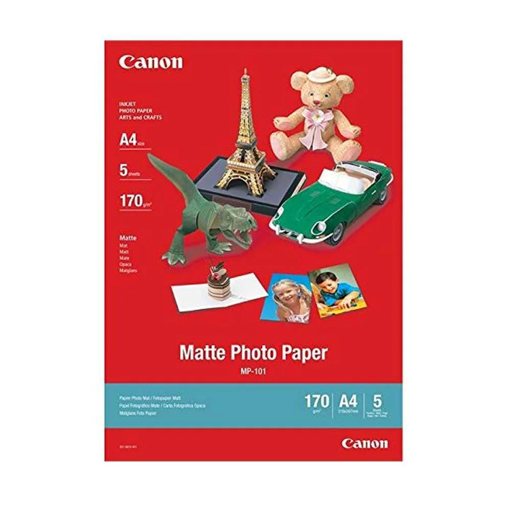 Φωτογραφία προϊόντος: Canon Φωτογραφικό Χαρτί Matte A4 170g/m² 5 φύλλα (7981A042) (CAN-MP101)